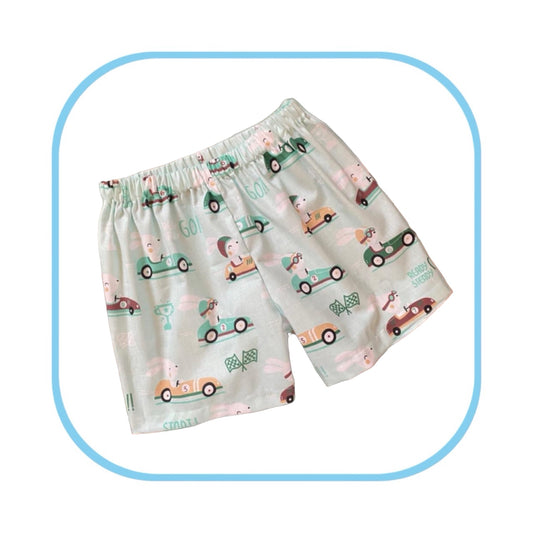 Rabbits in Racecars Boys Shorts age 4-5 years