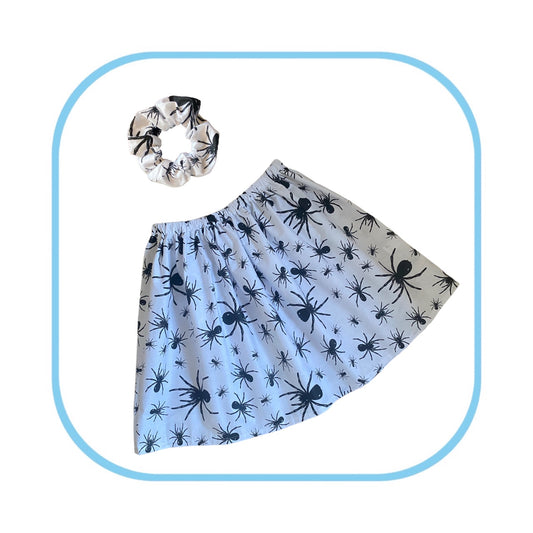 Adult size 10 Spider Skirt and Scrunchie